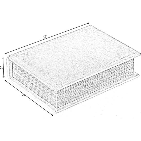 Decorative Vintage Book Shaped Trinket Storage Box - Antique Green - Picture 3 of 7